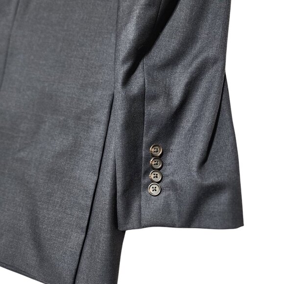 Ralph Lauren Mens 42R Wool Blazer Jacket For Dillards Charcoal Gray Two-Button C - Picture 8 of 9